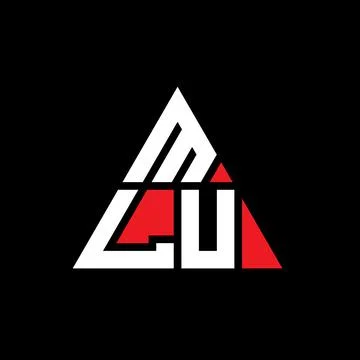 MLU triangle letter logo design with triangle shape. MLU triangle logo desi.. Stock Illustration