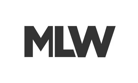 MLW logo design template with strong and modern bold text. Initial based ve.. Stock Illustration