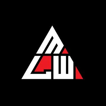 MLW triangle letter logo design with triangle shape. MLW triangle logo desi.. Stock Illustration