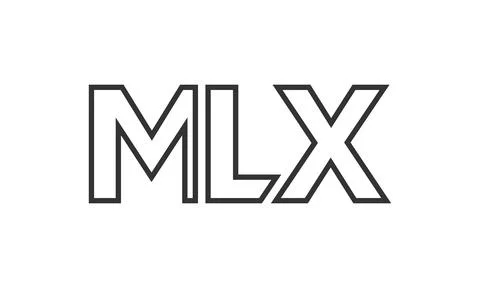 MLX logo design template with strong and modern bold text. Initial based ve.. Stock Illustration