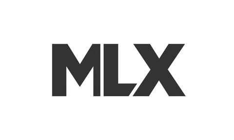 MLX logo design template with strong and modern bold text. Initial based ve.. Stock Illustration