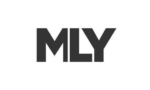 MLY logo design template with strong and modern bold text. Initial based ve.. Stock Illustration