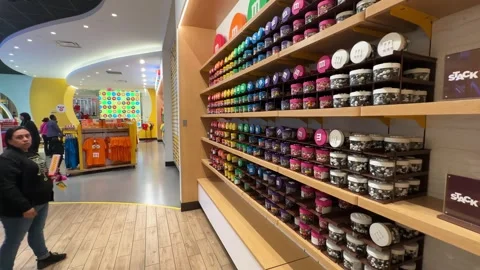 M&amp;M Store - Interior - Customer Looking at Candy - Minn., MN - March 30, 2024 Stock Footage 271688921