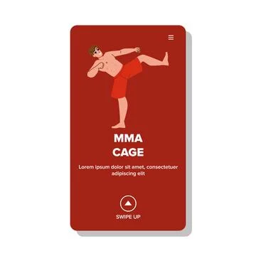 Mma cage vector Stock Illustration