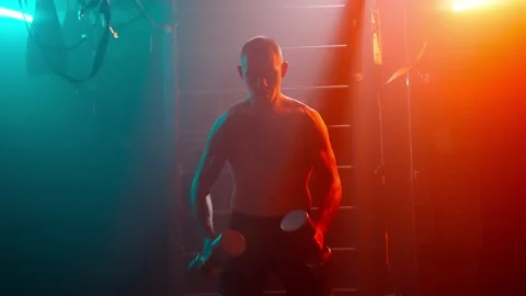 MMA fighters enter the cage ring. Mixed martial arts fight. Stock Footage 238548931