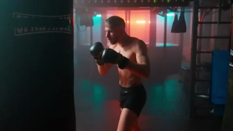 MMA fighters enter the cage ring. Mixed martial arts fight. Stock-Footage 238549206