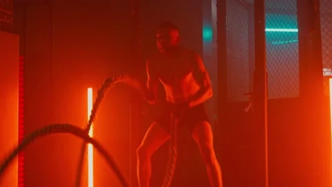 MMA fighters enter the cage ring. Mixed martial arts fight. Stock Footage 238549423