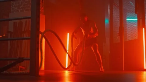 MMA fighters enter the cage ring. Mixed martial arts fight. Stock-Footage 238551958