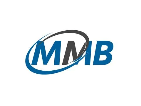 MMB letter creative modern elegant swoosh logo design Stock Illustration