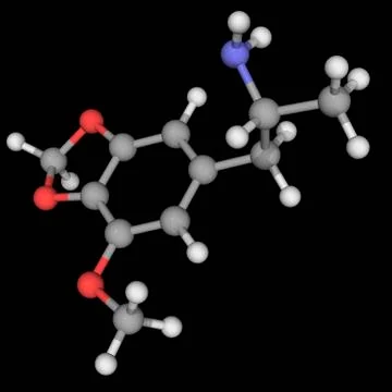 Mmda drug molecule Stock Illustration