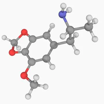 Mmda drug molecule Stock Illustration
