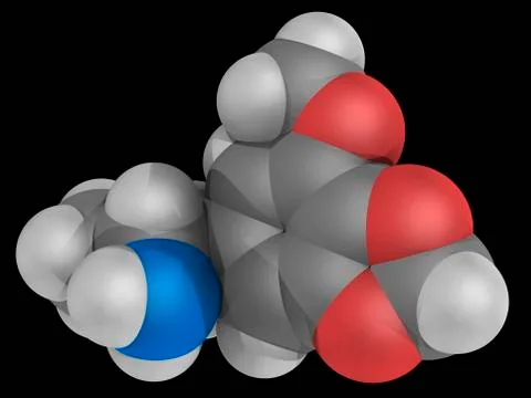 Mmda drug molecule Stock Illustration