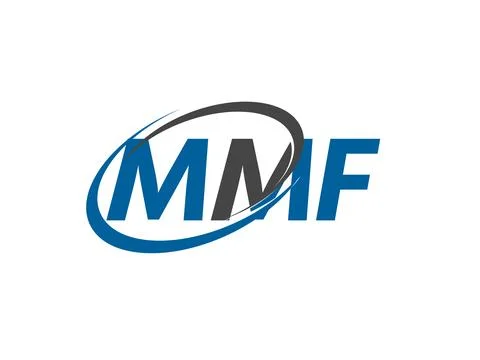 MMF letter creative modern elegant swoosh logo design Stock Illustration
