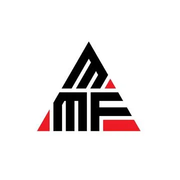 MMF triangle letter logo design with triangle shape. MMF triangle logo desi.. Stock Illustration