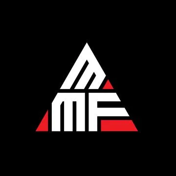 MMF triangle letter logo design with triangle shape. MMF triangle logo desi.. Stock Illustration