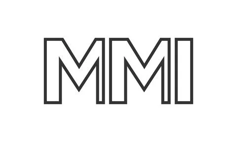 MMI logo design template with strong and modern bold text. Initial based ve.. Stock Illustration