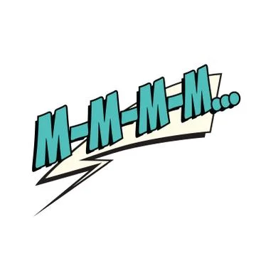 Mmm comic word Stock Illustration