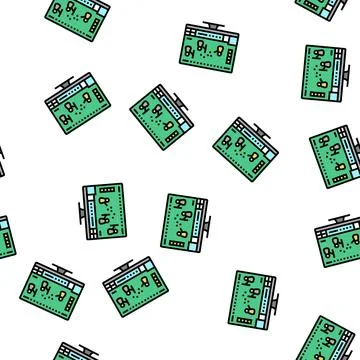 Mmo video game vector seamless pattern イラスト素材