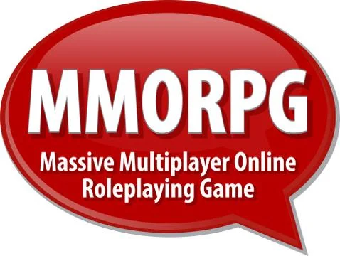 MMORPG acronym definition speech bubble illustration Stock Illustration