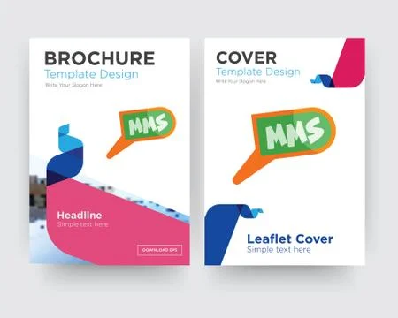 Mms brochure flyer design template Free Stock Illustration