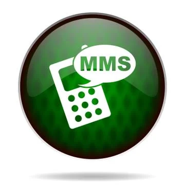 Mms green internet icon. Stock Illustration