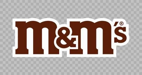 M&amp;M's logo. Chocolate candy made by Mars Inc. Editorial vector illustration Stock Illustration