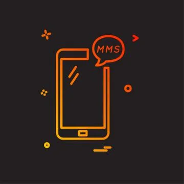 MMS Phone icon design vector Stock Illustration