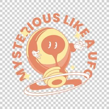 MMYSTERIOUS LIKE A UFO Stock Illustration