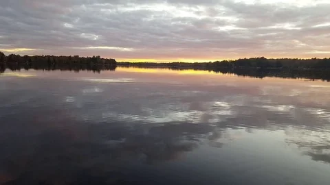 MN Gull Lake At Sunset Stock Footage 83858449