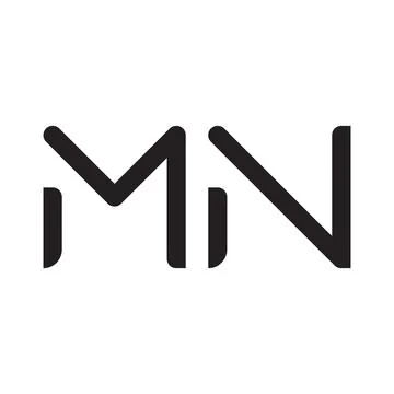 Mn initial letter vector logo icon Ilustração Stock