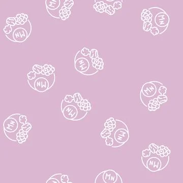 Mn vitamin line seamless pattern Stock Illustration