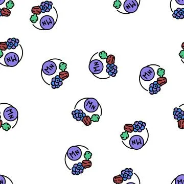 Mn vitamin vector seamless pattern Stock Illustration