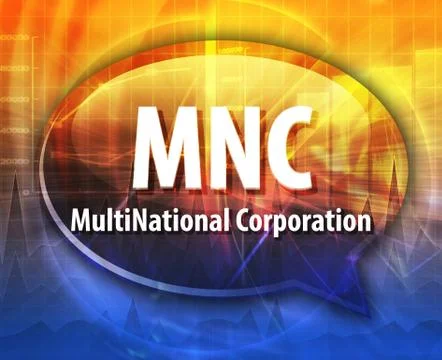 MNC acronym word speech bubble illustration Stock Illustration