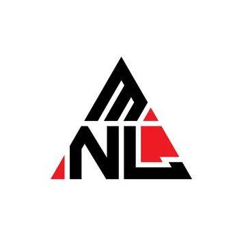 MNL triangle letter logo design with triangle shape. MNL triangle logo desi.. Illustrazione stock