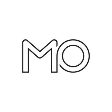 MO initial letter logo template vector icon design Stock Illustration
