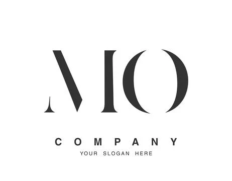 MO logo design. Initial letter m and o serif font style. Creative classic c.. Stock Illustration