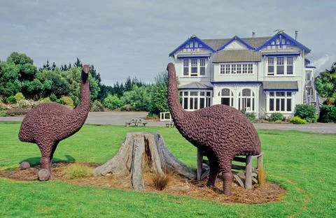Moa statue, wanganui Stock Photos
