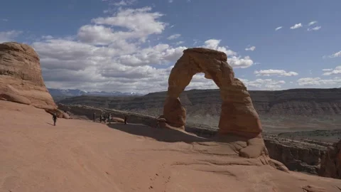Moab Delicate Arch Wide Stock Footage