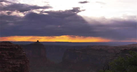 Moab Desert Sunset Stock Footage 43990811