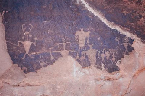 Moab Man Petroglyph Stock Photos