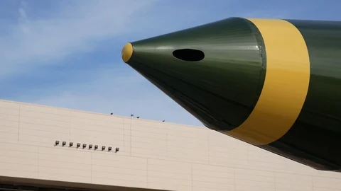 A MOAB - Massive Ordnance Air Blast - at the Tinker Air Show in Oklahoma Stock Footage 109326746