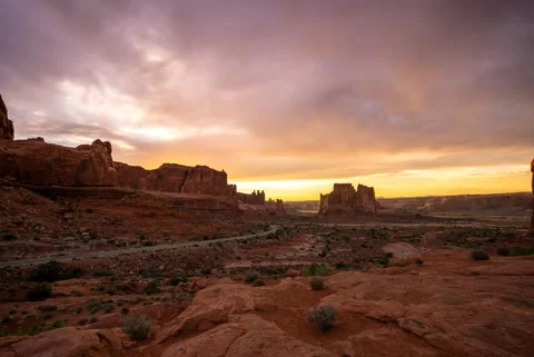 Moab Sunset Timelapse Stock Footage