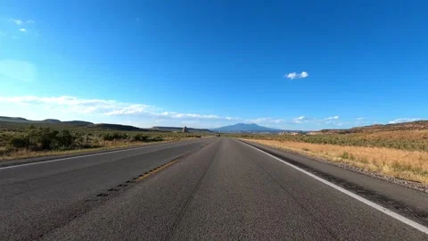 Moab, Utah August 06 2023 Driving Church Rock Stock Footage 304487700