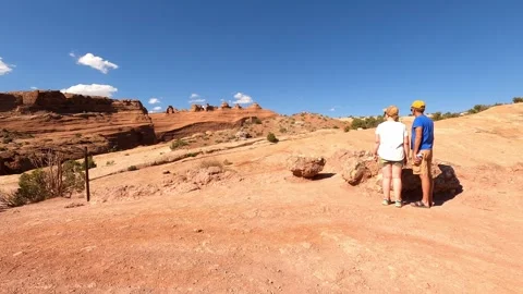 Moab, Utah August 07 2023 Arches Delicate Arch Stock Footage 304188043