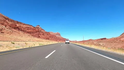 Moab, Utah August 07 2023 Timelapse Driving desert city Dead Horse Видео 304188474