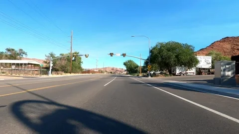 Moab, Utah August 07 2023 Driving Potash Road Stock Footage 304190636