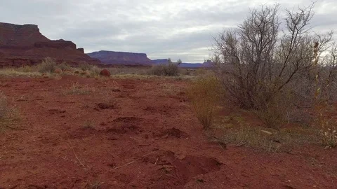 Moab Utah - Red Rocks - Arches National Park - Castle Valley Stock Footage 72092423