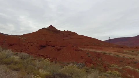 Moab Utah - Red Rocks - Arches National Park - Castle Valley Stock Footage 72093135