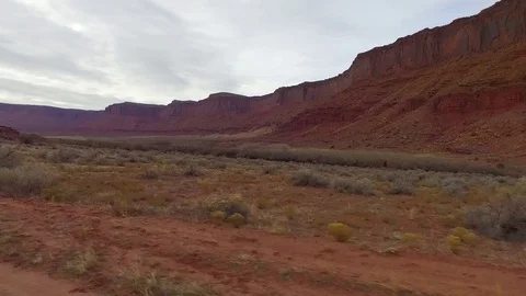 Moab Utah - Red Rocks - Arches National Park - Castle Valley Stock Footage 72093227