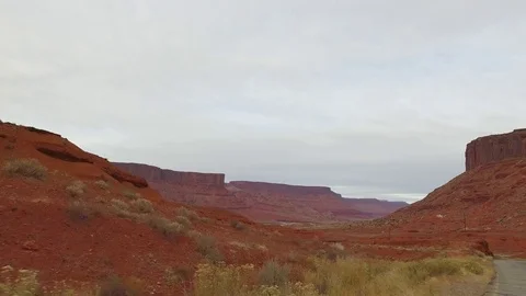 Moab Utah - Red Rocks - Arches National Park - Castle Valley Stock Footage 72093667